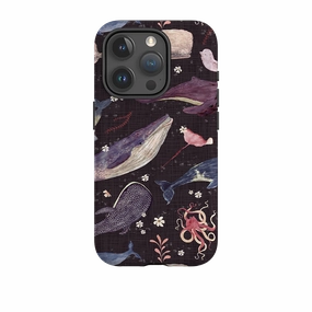 Practical Accessory iPhone Tough Case - Whale Song Grape By Katherine Quinn