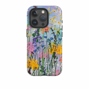 Luxury Detail Texture iPhone Tough Case - Wildflowers At Play By Linda Calvert Jacobson