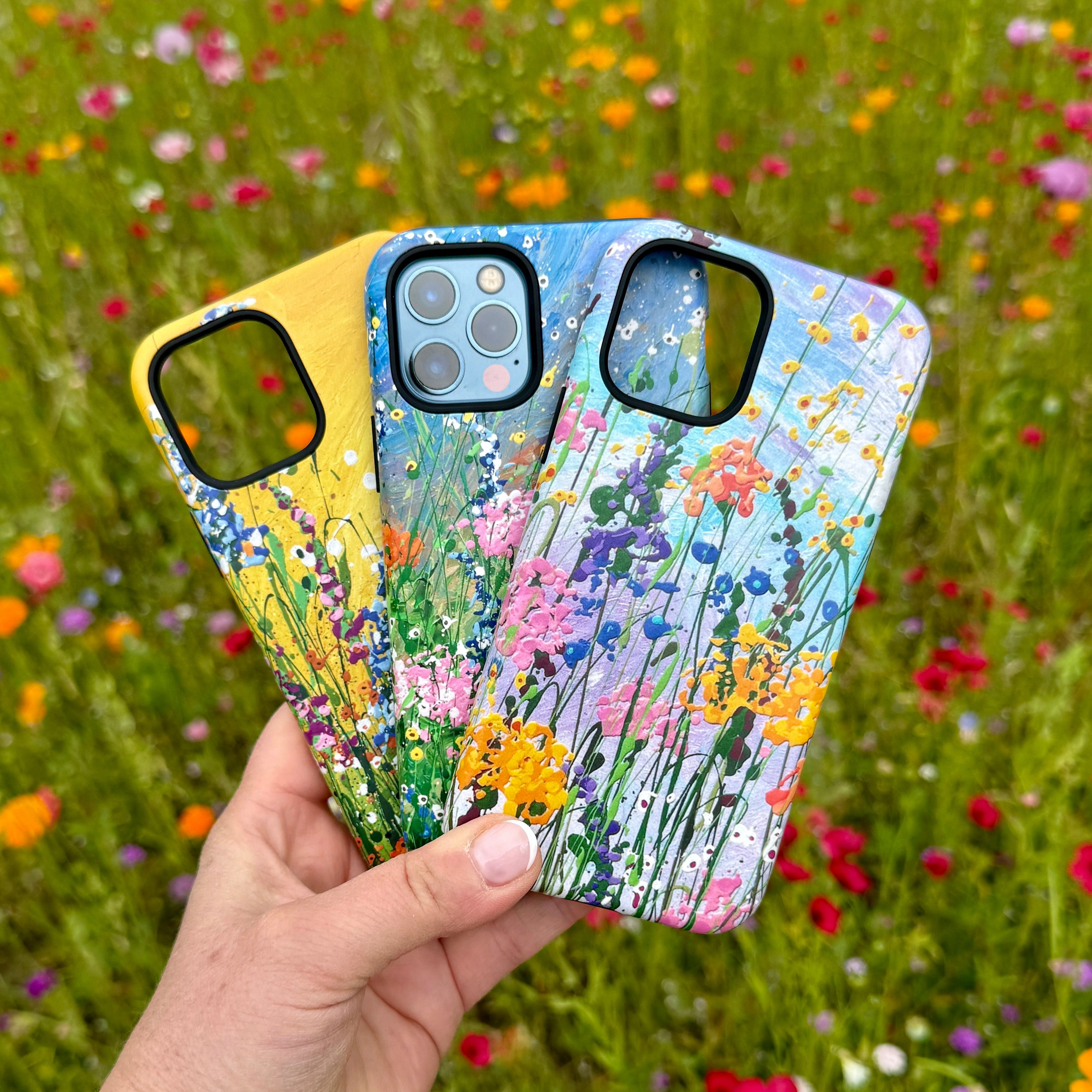 Gloss Touch iPhone Tough Case - Wildflowers At Play By Linda Calvert Jacobson