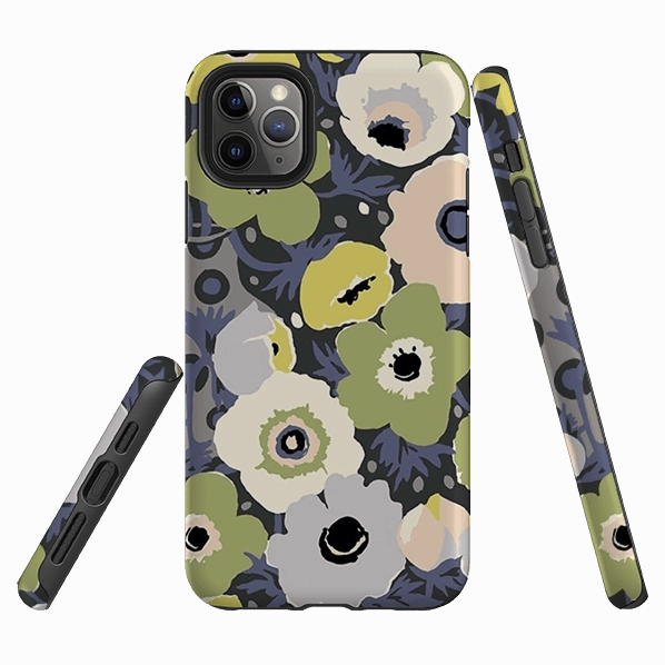 Smooth Touch iPhone Tough Case - Windflowers Urbane By Sarah Campbell