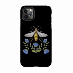 Matte Feel Texture Protective Frame Design iPhone Tough Case - Wings Of Freedom Black By Catherine Rowe
