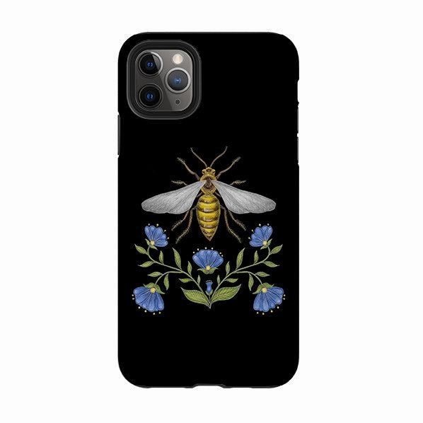 Matte Feel Texture Protective Frame Design iPhone Tough Case - Wings Of Freedom Black By Catherine Rowe