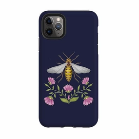 iPhone Tough Case - Wings Of Freedom Navy By Catherine Rowe Clear Back Soft Surface Design