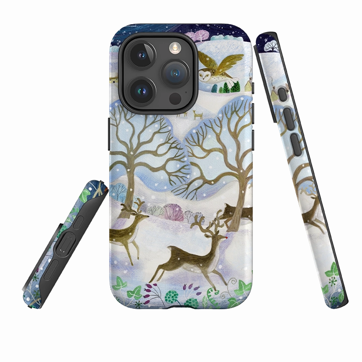 Professional Look Durable Detail iPhone Tough Case - Winter Deer By Bex Parkin