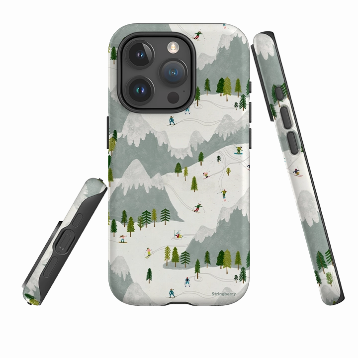 iPhone Tough Case - Winter Landscape I By Katherine Quinn Rugged Look Minimal Shield Texture