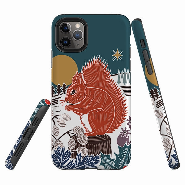 Stylish Layer iPhone Tough Case - Winter Squirrel By Kate Heiss