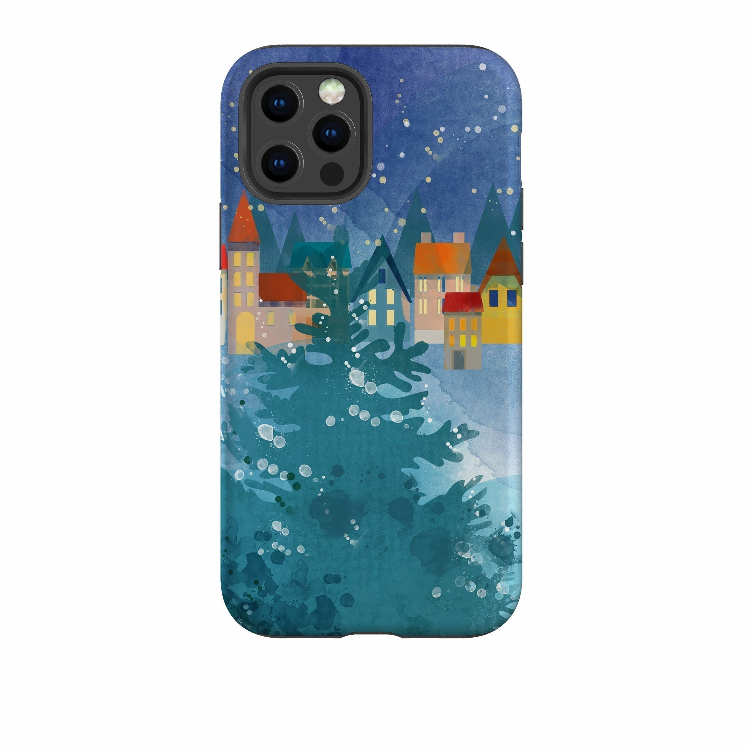 iPhone Tough Case - Winter Town Durable Surface Design Smooth Shield
