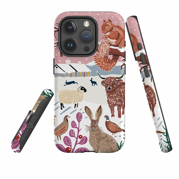 Protective Structure Flexible Surface Texture iPhone Tough Case - Winter V By Kate Heiss