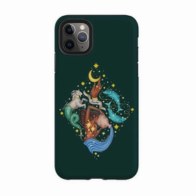 Hybrid Pattern Compact Look iPhone Tough Case - Winter Zodiac By Catherine Rowe