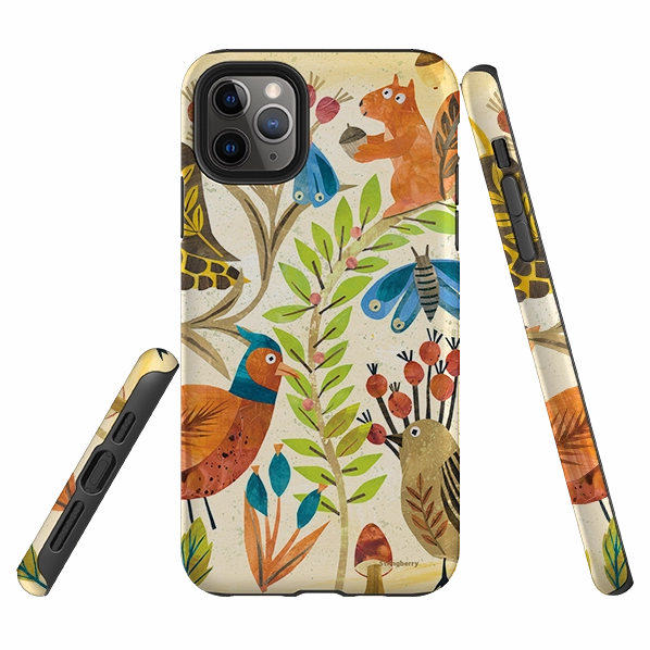 iPhone Tough Case - Woodland Friends By Tracey English Minimal Finish