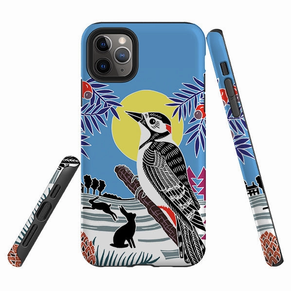 Glossy Look iPhone Tough Case - Woodpecker Yellow By Kate Heiss