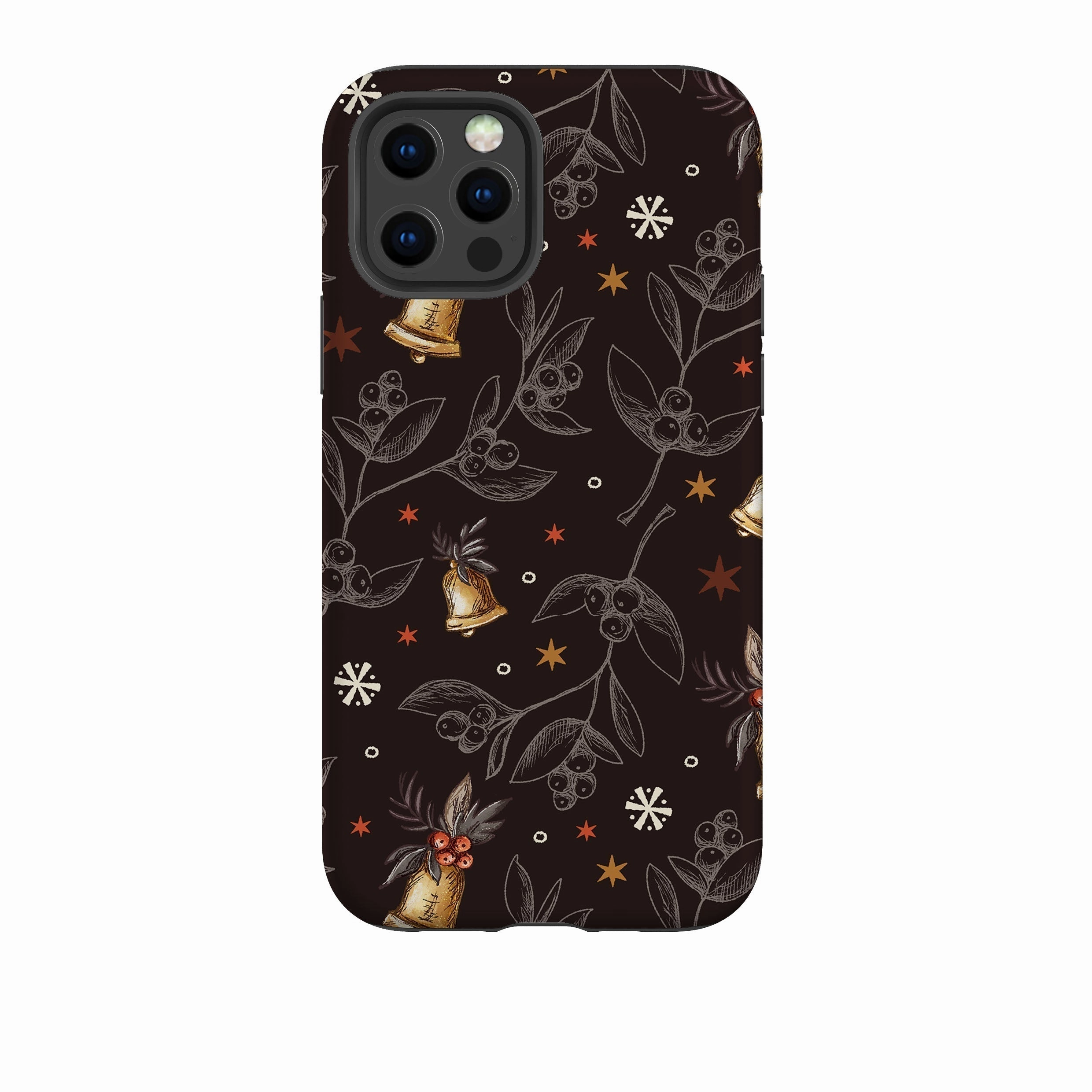 iPhone Tough Case - Xmas Bells Rugged Pattern Texture Hard Plastic