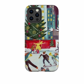 Grip Control iPhone Tough Case - Xmas In New York By Caroline Bonne Muller