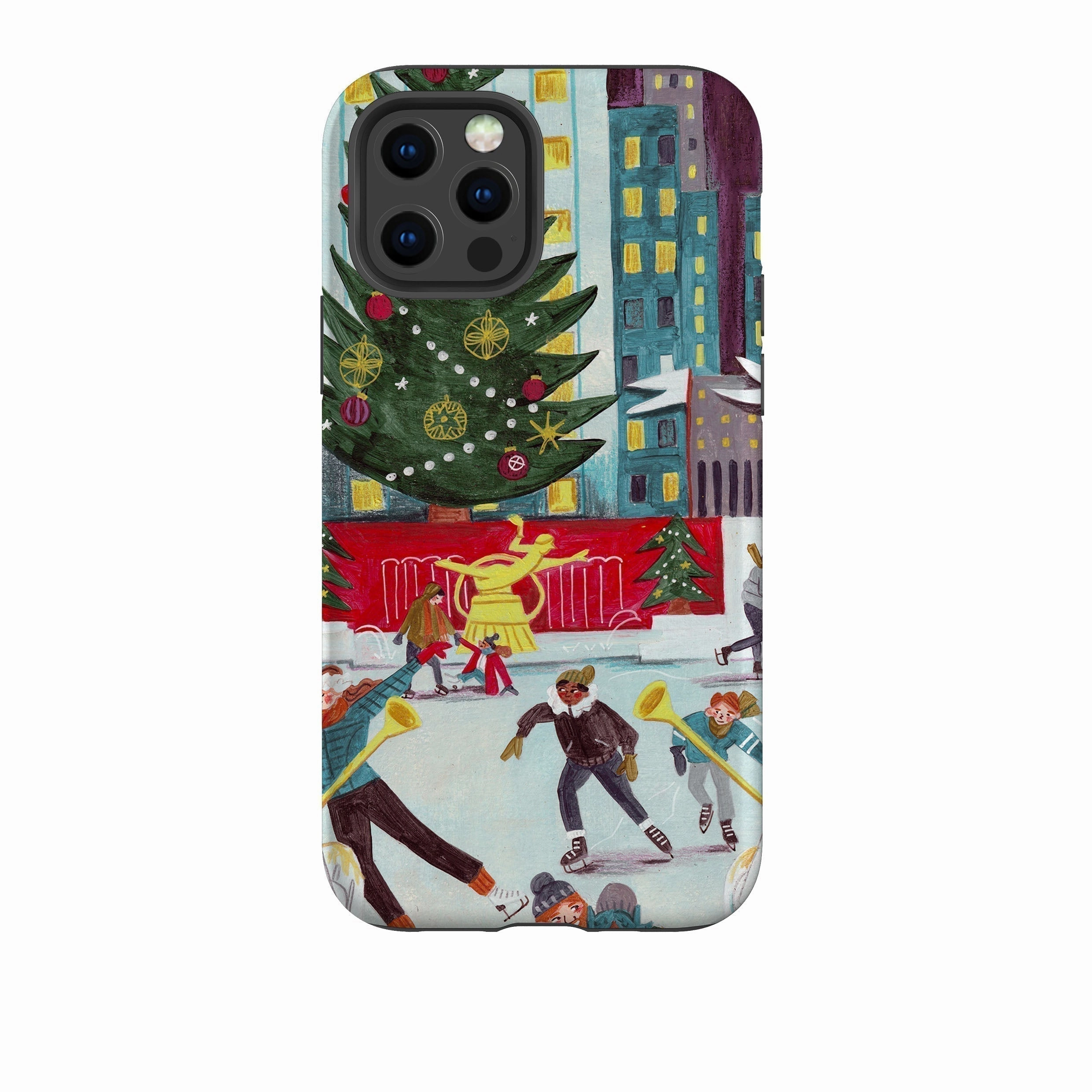 iPhone Tough Case - Xmas In New York By Caroline Bonne Muller Travel Ready Vivid Texture