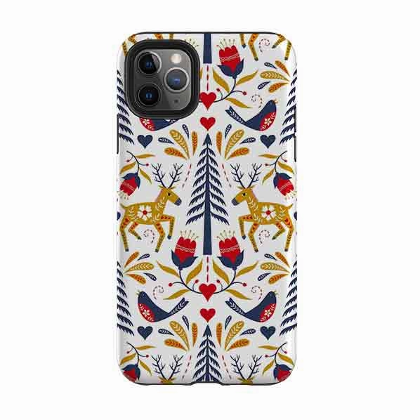 Hybrid Grip Modern Grip iPhone Tough Case - Xmas Pattern II By Suzy Taylor