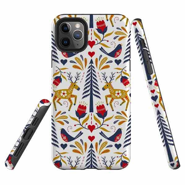 iPhone Tough Case - Xmas Pattern II By Suzy Taylor Strong Surface Compact Shape