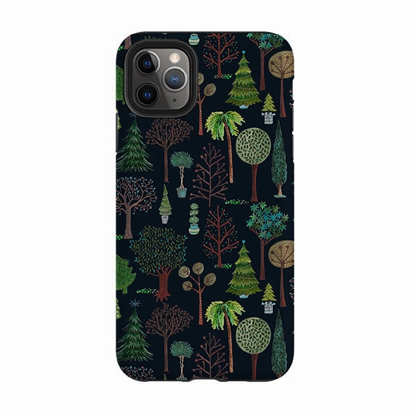 Rugged Texture iPhone Tough Case - Xmas Trees Dark By Caroline Bonne Muller