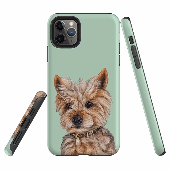 Protective Surface Elegant Touch iPhone Tough Case - Yorkie By Catherine Rowe