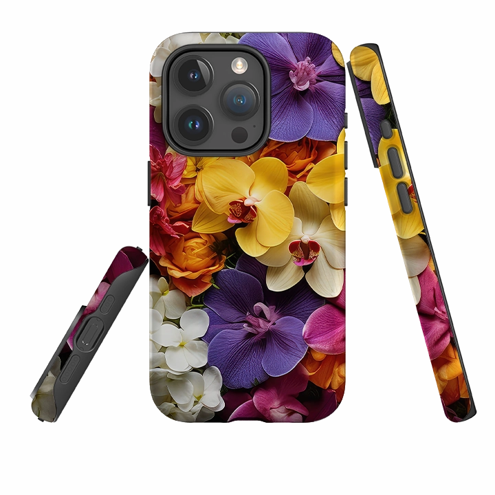 iPhone Tough Case -Lewes Floral III Trendy Look Premium Surface Texture