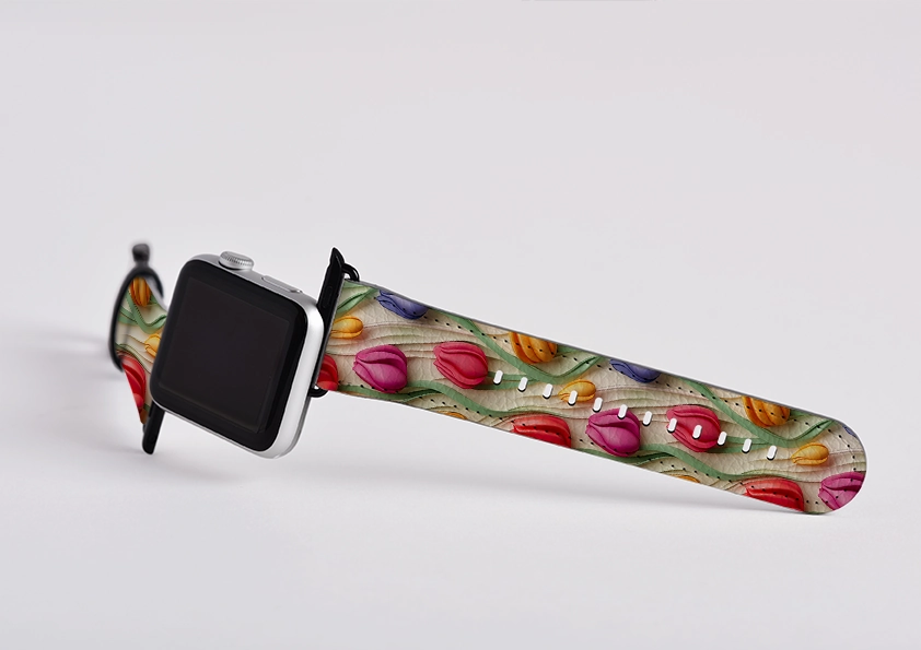 Leiden Tulips Apple Watch Strap Universal Fit Premium Wear