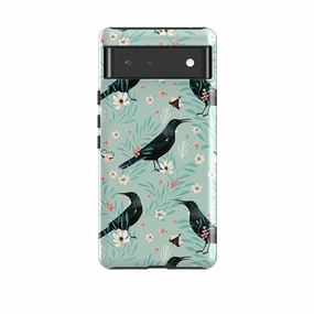 Tough Exterior Shock Resistant Google Tough Case -  Tui Light Blue By Katherine Quinn