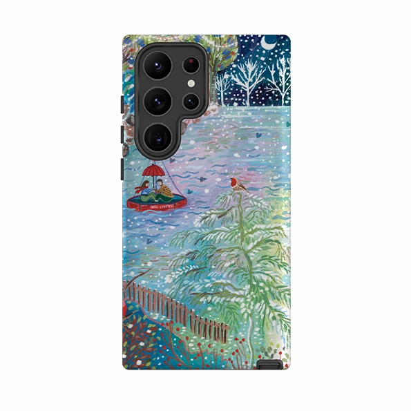 Samsung Tough Case - A Wee Winter Harbour By Emma Frances Grant Hybrid Texture Design Smooth Craftsmanship