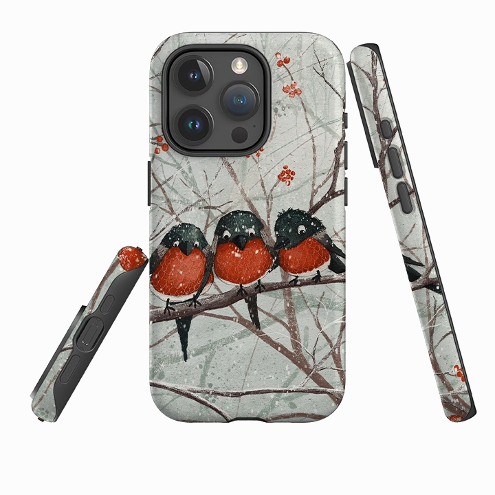 iPhone Tough Case - Frosted Branches By Maja Lindberg Glossy Texture Comfort Feel