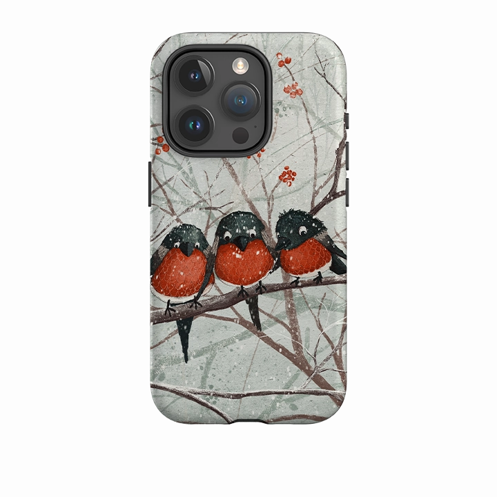 iPhone Tough Case - Frosted Branches By Maja Lindberg Customizable Option