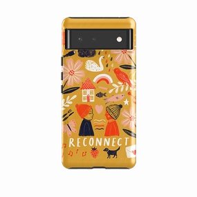 Durable structure Modern Style Google Tough Case -  Reconnect Yellow By Lee Foster Wilson