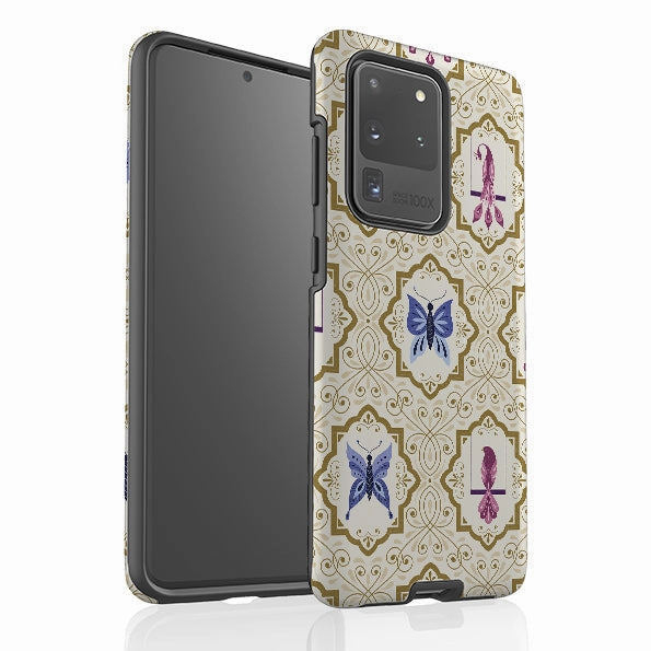 Samsung Tough Case - Wingframes Ivory By Jenny Zemanek Stylish Choice Unique Pattern
