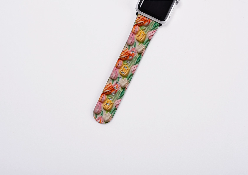 Waterproof Design Maastricht Tulips Apple Watch Strap