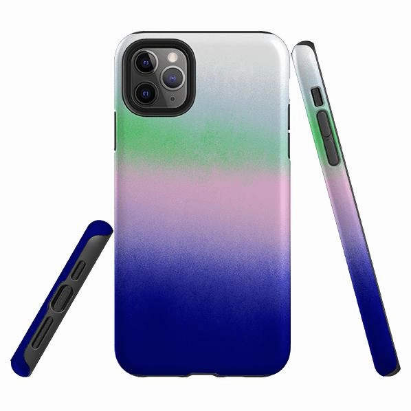 Matte Pattern iPhone Tough Case - Rainbow Haze By Kitty Joseph