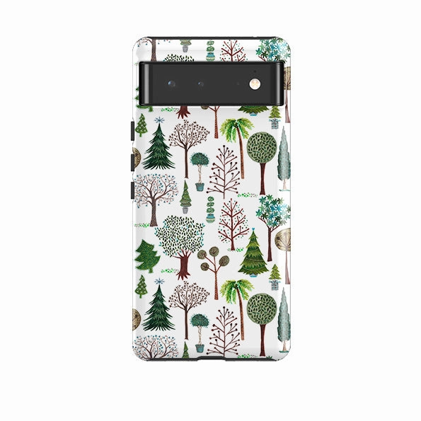 Hybrid Protection Google Tough Case -  Xmas Trees By Caroline Bonne Muller
