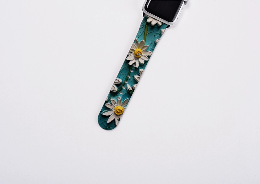 Modern Comfort Everyday Durability Cape Daisies II Apple Watch Strap