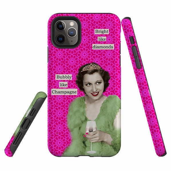 Strong protection Chic Accessory iPhone Tough Case - Bright Like Diamonds By Clare Jordan