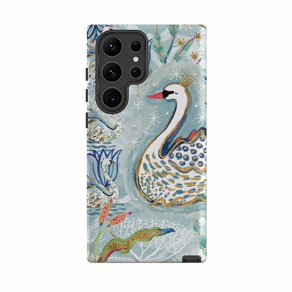 Samsung Tough Case - Seven Swans II By Emma Frances Grant Rugged Pattern Design Pocket Size