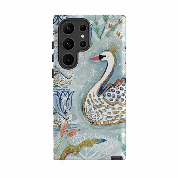 Daily Essential Minimal Shield Texture Samsung Tough Case - Seven Swans II By Emma Frances Grant