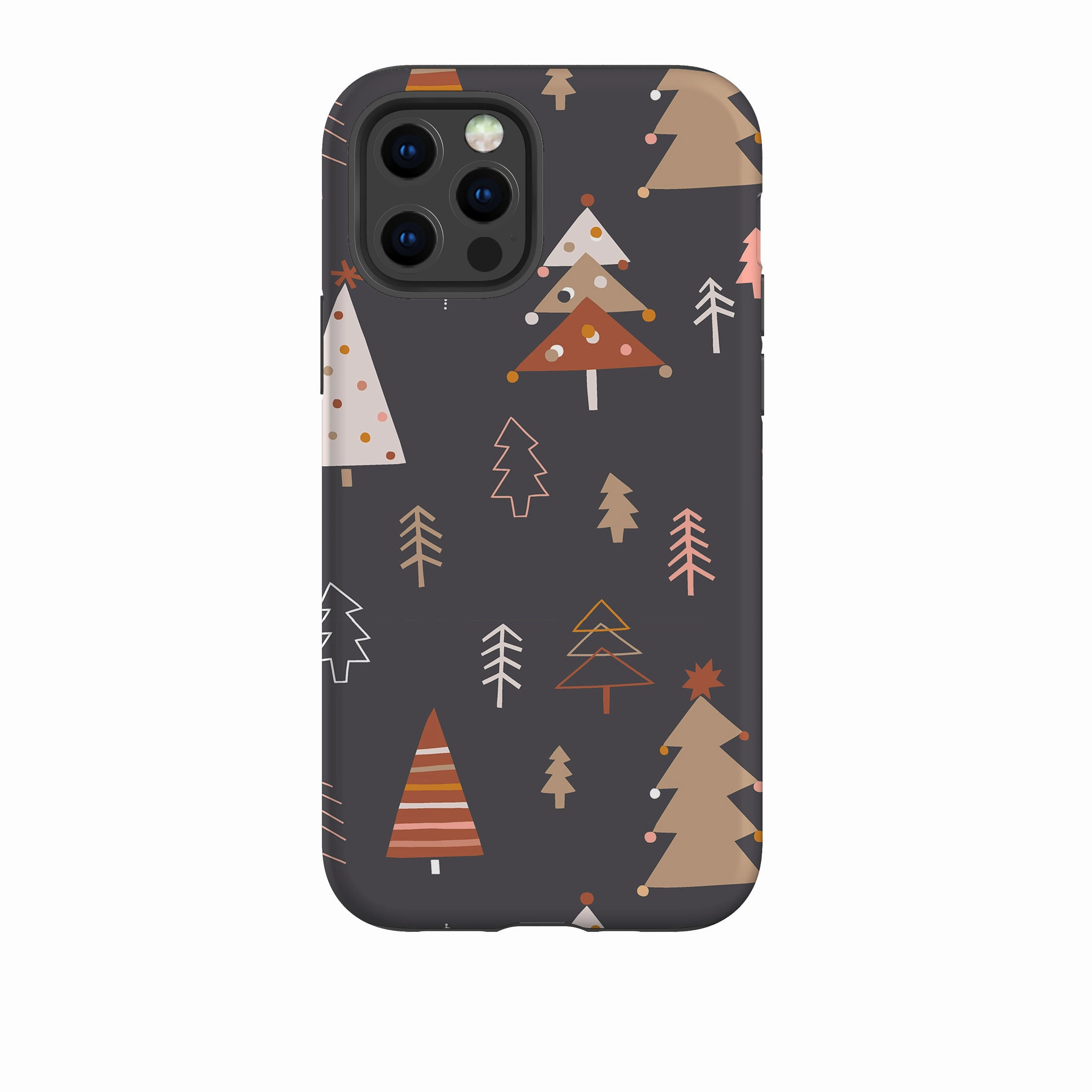 iPhone Tough Case - Dark Xmas Trees Custom Fit Compact Style