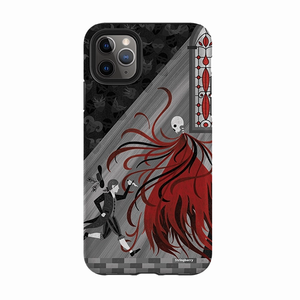 Compact Edge Wireless Charging Compatible iPhone Tough Case - Masque Of The Red Death By Jenny Zemanek