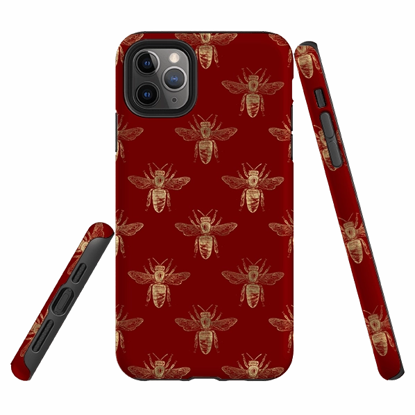 iPhone Tough Case - Red Bees Hard Shell Gloss Layer