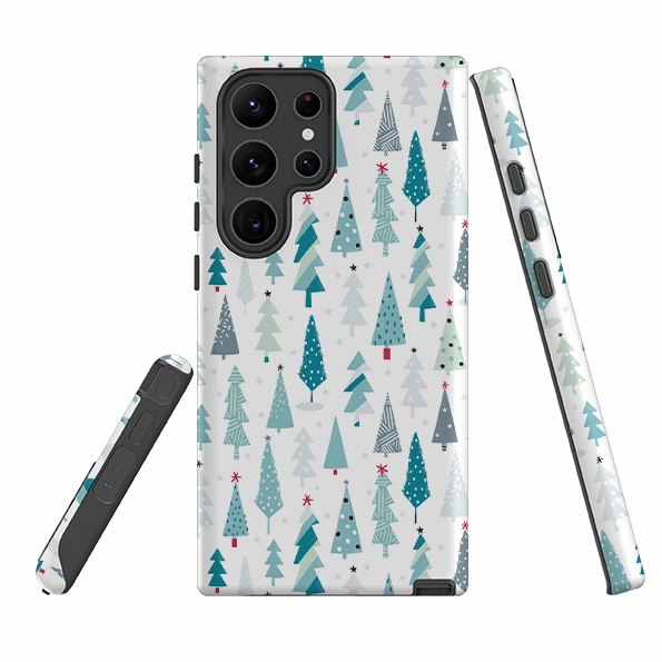Samsung Tough Case - Little Xmas Trees By Ali Brookes Smooth Pattern