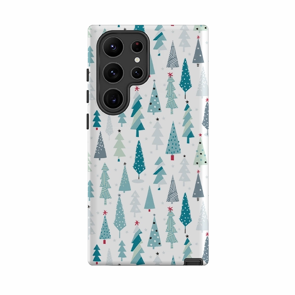 Protective Material Samsung Tough Case - Little Xmas Trees By Ali Brookes