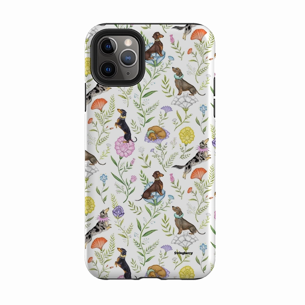 iPhone Tough Case - Doxy Day Afternoon White By Catherine Rowe Luxury Accent Tough Grip