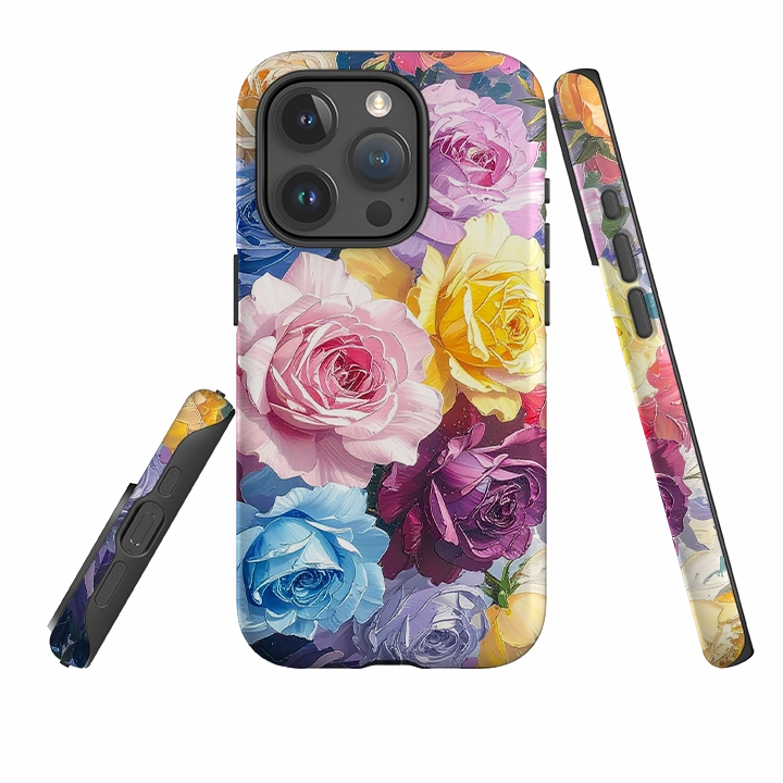 Comfort Padding Ultra Slim iPhone Tough Case - Summer Floral Roses