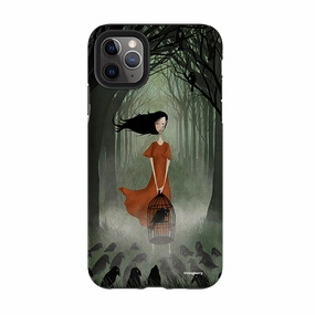 Creative Accent Soft Surface Layer iPhone Tough Case - The Raven Girl By Maja Lindberg