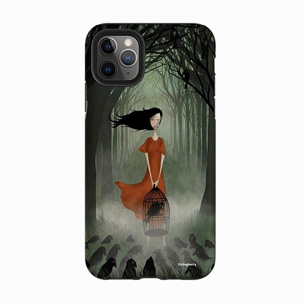 Creative Accent Soft Surface Layer iPhone Tough Case - The Raven Girl By Maja Lindberg