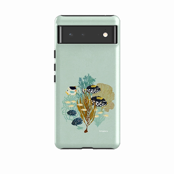 Premium Touch Light Edge Google Tough Case -  Fish Town By Katherine Quinn
