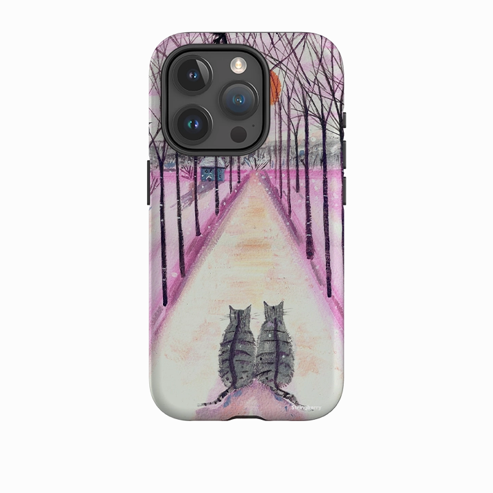 iPhone Tough Case - Winter Cats By Mary Stubberfield Lightweight Shell Strong Frame