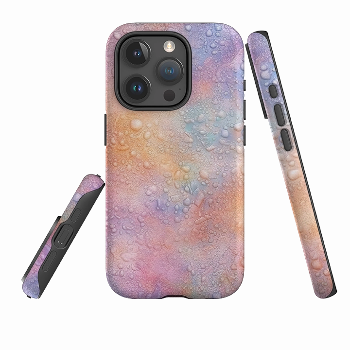 Transparent Look Smooth Layer Texture iPhone Case - Pastel Drops