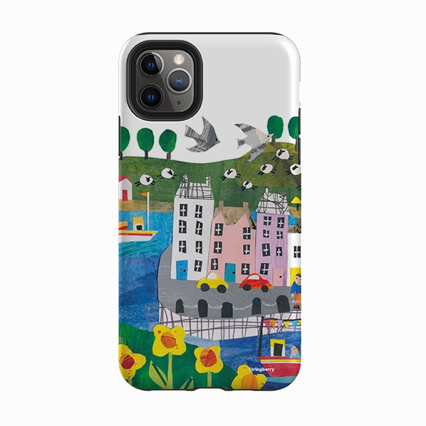 iPhone Tough Case - Countryscape V By Tracey English Minimal Form Hybrid Pattern Texture